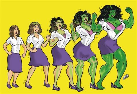 Getting art ready for upcoming conventions so if you would like a commission send me a note. . She hulk transformation deviantart